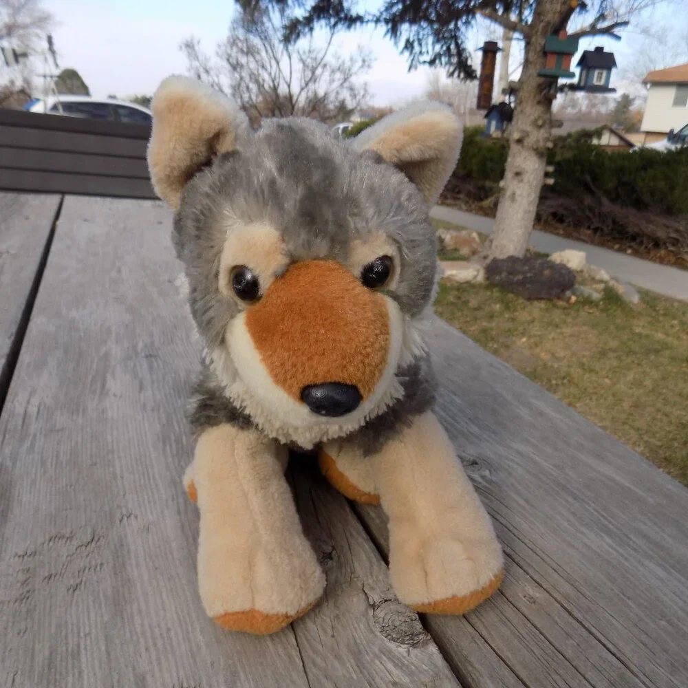 WOLF Plush, Realistic Wolf, PLUSH STUFFED ANIMAL *
